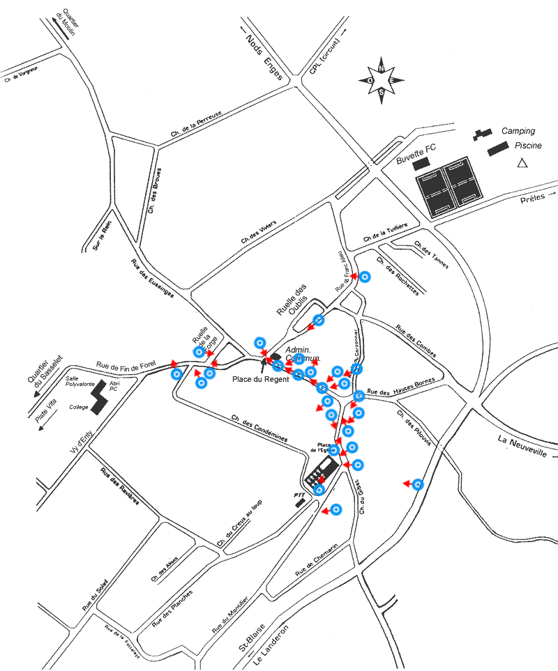 Carte de Ligni&egrave;res contemporain