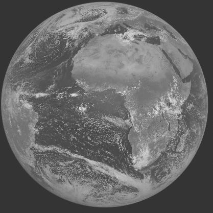 Meteosat-7 imagery for 2005-04-06 12:00 UTC Copyright � 2005 EUMETSAT