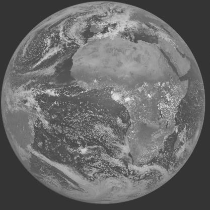 Meteosat-7 imagery for 2005-04-09 12:00 UTC Copyright � 2005 EUMETSAT
