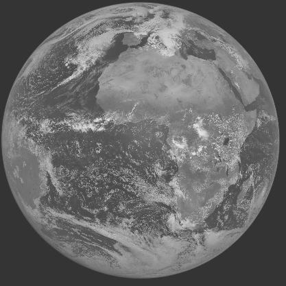Meteosat-7 imagery for 2005-04-10 12:00 UTC Copyright � 2005 EUMETSAT