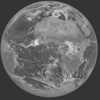 Meteosat-7 imagery for 2005-04-11 12:00 UTC Copyright � 2005 EUMETSAT