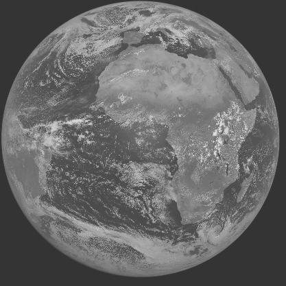 Meteosat-7 imagery for 2005-04-13 12:00 UTC Copyright � 2005 EUMETSAT