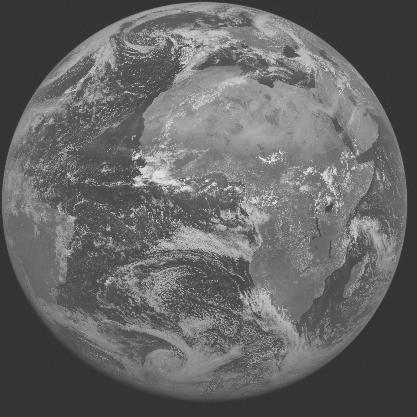 Meteosat-7 imagery for 2005-05-13 12:00 UTC Copyright � 2005 EUMETSAT