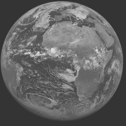 Meteosat-7 imagery for 2005-06-08 12:00 UTC Copyright � 2005 EUMETSAT