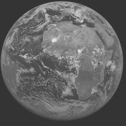 Meteosat-7 imagery for 2005-06-10 12:00 UTC Copyright � 2005 EUMETSAT