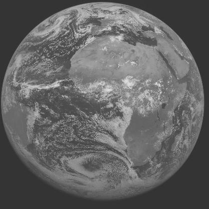 Meteosat-7 imagery for 2005-06-12 12:00 UTC Copyright � 2005 EUMETSAT