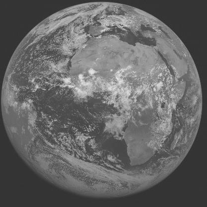 Meteosat-7 imagery for 2005-07-09 12:00 UTC Copyright � 2005 EUMETSAT