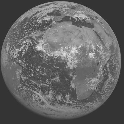 Meteosat-7 imagery for 2005-07-13 12:00 UTC Copyright � 2005 EUMETSAT