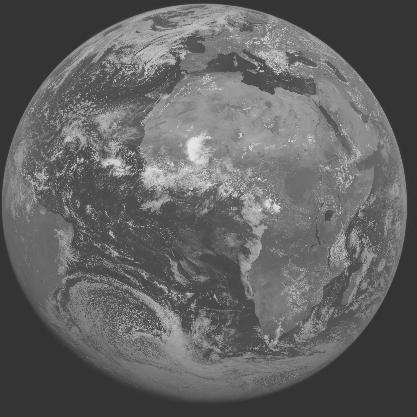 Meteosat-7 imagery for 2005-07-14 12:00 UTC Copyright � 2005 EUMETSAT