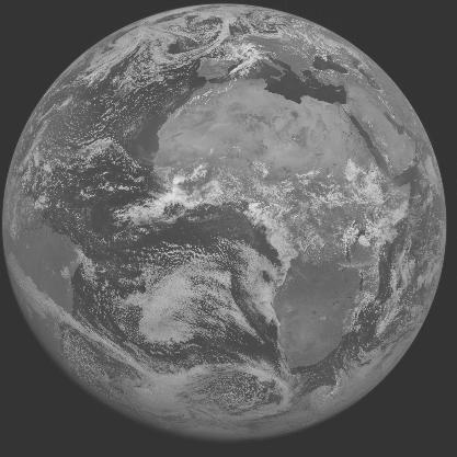 Meteosat-7 imagery for 2005-07-18 12:00 UTC Copyright � 2005 EUMETSAT