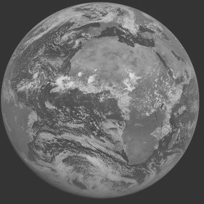 Meteosat-7 imagery for 2005-08-05 12:00 UTC Copyright � 2005 EUMETSAT