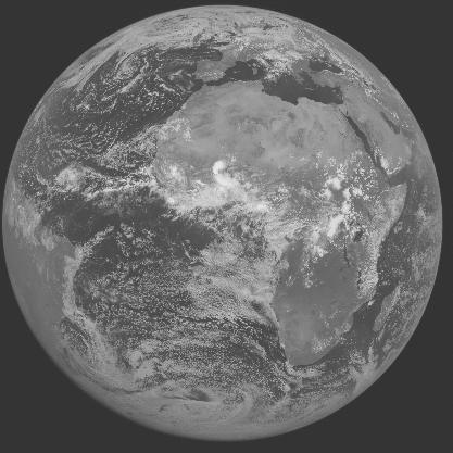 Meteosat-7 imagery for 2005-08-12 12:00 UTC Copyright � 2005 EUMETSAT