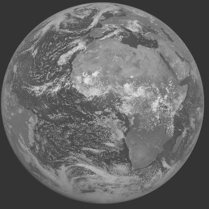Meteosat-7 imagery for 2005-08-18 12:00 UTC Copyright � 2005 EUMETSAT