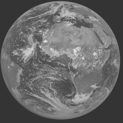 Meteosat-7 imagery for 2005-08-21 12:00 UTC Copyright � 2005 EUMETSAT