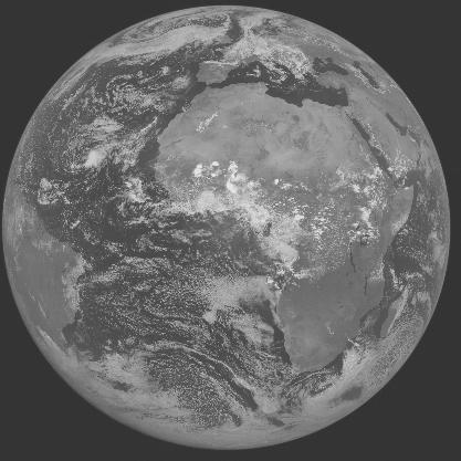 Meteosat-7 imagery for 2005-08-23 12:00 UTC Copyright � 2005 EUMETSAT