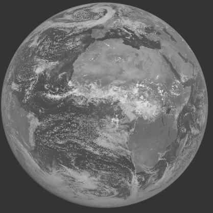 Meteosat-7 imagery for 2005-08-24 12:00 UTC Copyright � 2005 EUMETSAT
