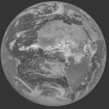 Meteosat-7 imagery for 2005-08-25 12:00 UTC Copyright � 2005 EUMETSAT
