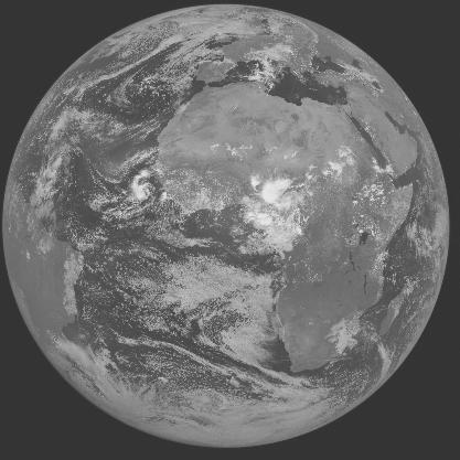 Meteosat-7 imagery for 2005-08-28 12:00 UTC Copyright � 2005 EUMETSAT