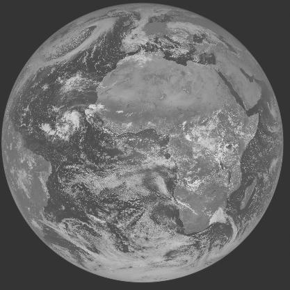 Meteosat-7 imagery for 2005-10-13 12:00 UTC Copyright � 2005 EUMETSAT