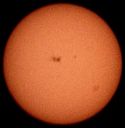 Summed photograph of sunspot group, 2000 September 23